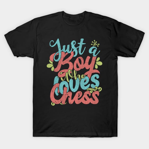 Just A Boy Who Loves Chess Gift graphic T-Shirt by theodoros20